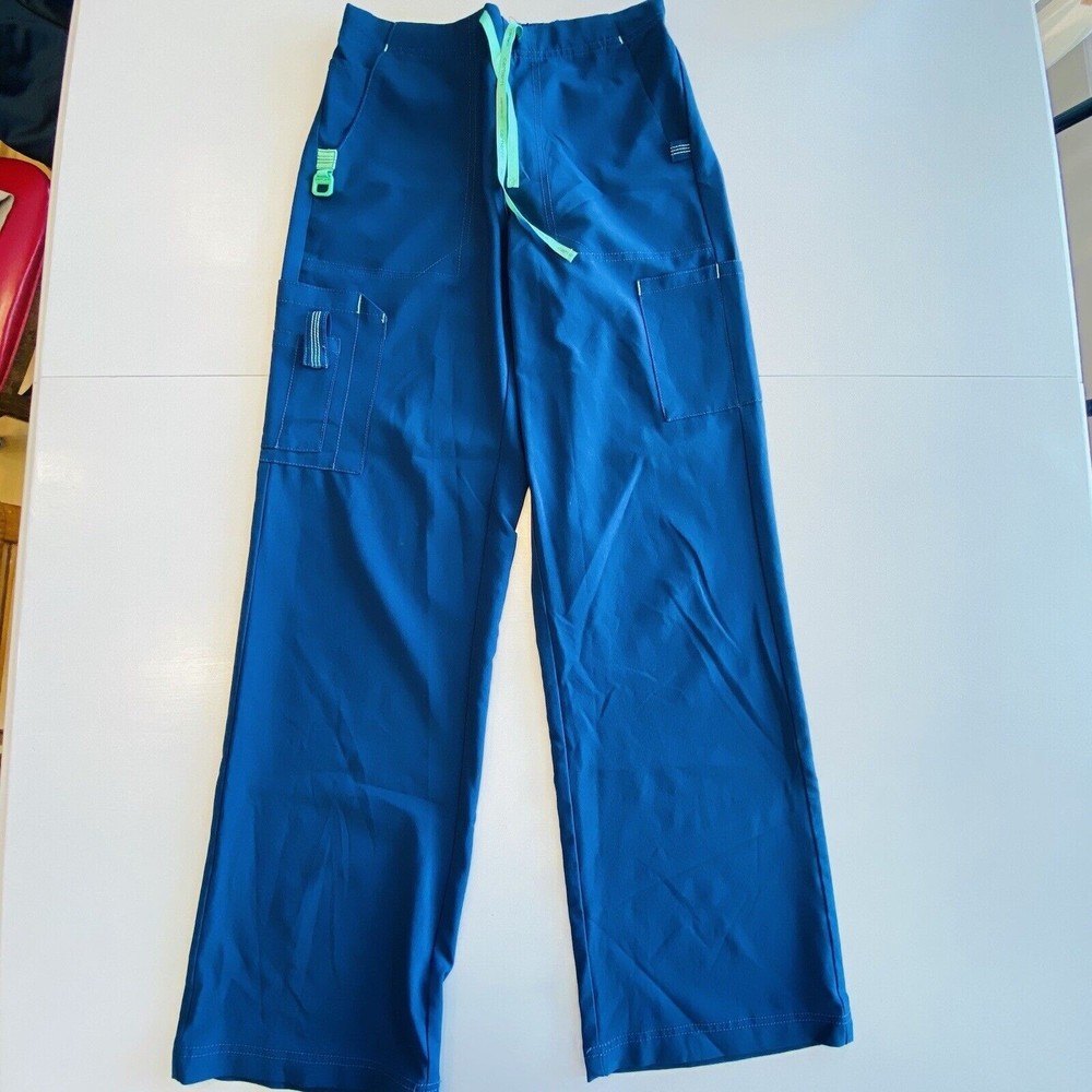 Carhartt Force Scrub Pants Womens XS Navy Blue C52110 Drawstring Elastic Medical